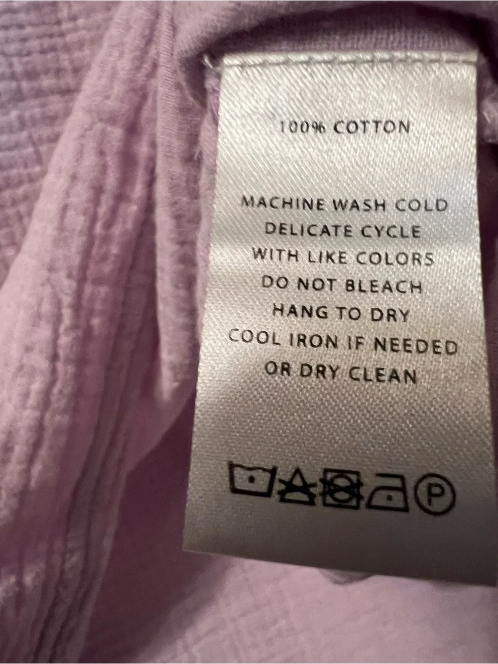 NEW / Lilla P / Lavender / 100% Cotton Double Gauze / Pocket Tank / Size M - Picture 5 of 7
